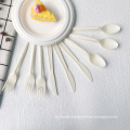 Biodegradable disposable cornstarch cutlery sets